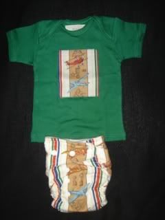 Vintage Flight Matching Diaper & Shirt *Free Shipping*