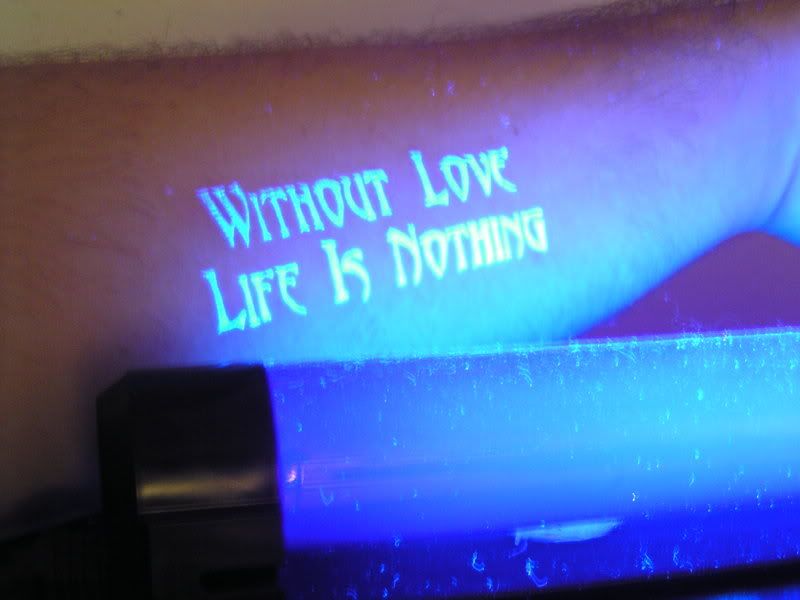 New black light tattoo pics. Posted by ThatGirl at 8:26 AM