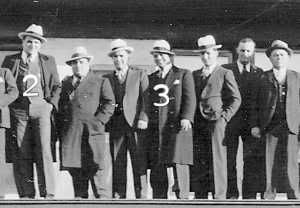 A photograph taken long ago in La Salle County that purportedly shows Al Capone and Chicago's then mayor William 'Big Bill' Thompson
