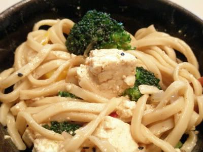 curried udon noodle stir-fry