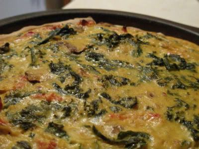 kale/mushroom quiche