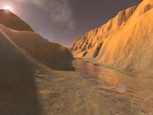 surprise river in desert canyon