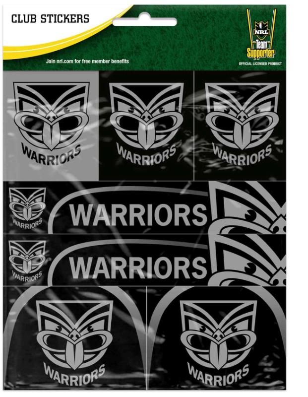 NEW Zealand Warriors NRL Team Logo Sticker Sheet eBay