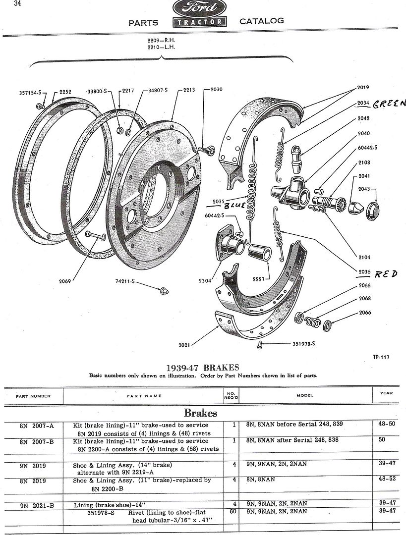 ford 9n parts book
