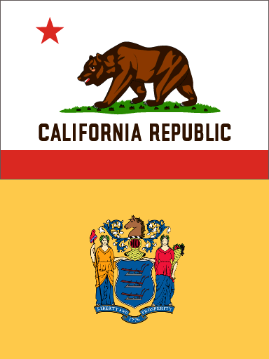 California+flag+map