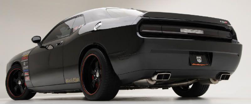 Dodge Challenger Blacked Out. The one pic is my Challenger