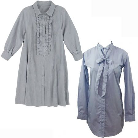Shirt Dresses. At the top of my spring/summer wish list: a pale blue shirt 