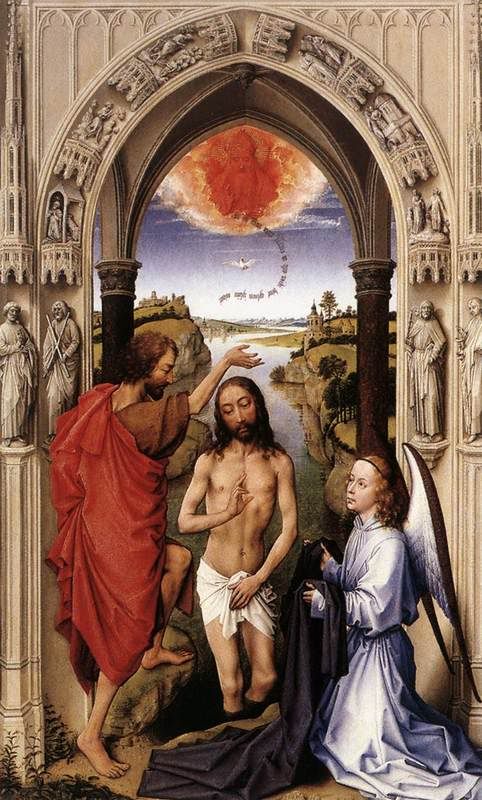 Baptism of Christ by Rogier van der Weyden