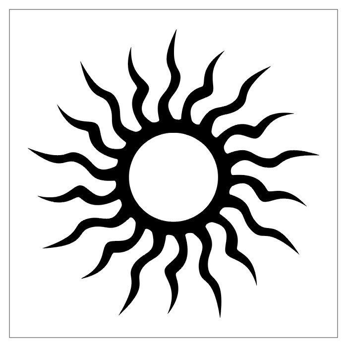 Tribal Tattoos Sun Pipi Design