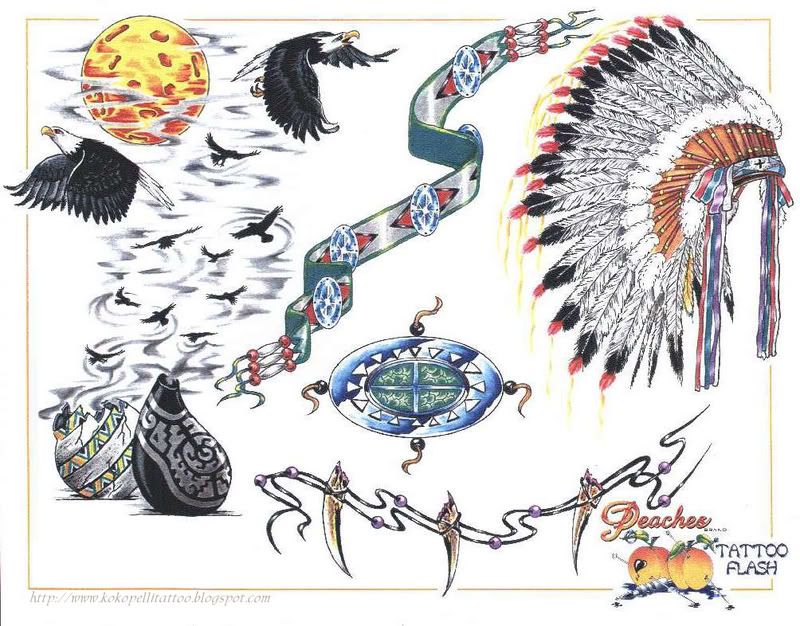 Native American Tattoo Flash