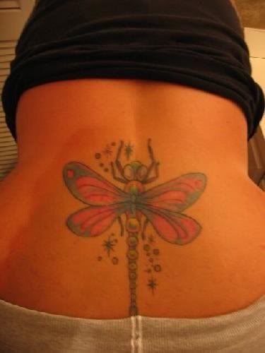 dragonfly tattoo design on back girl-1035