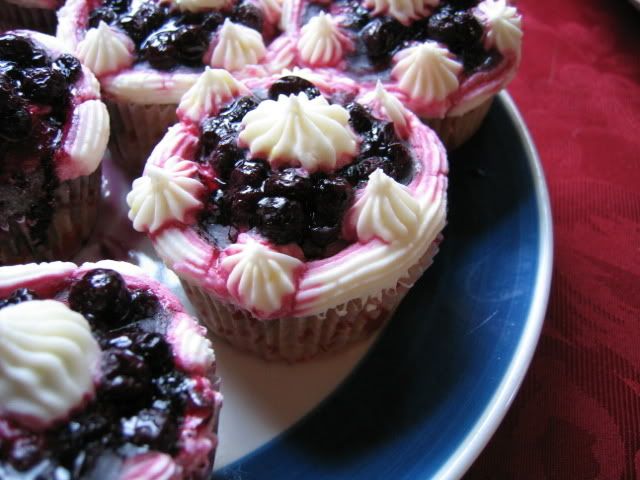 Lemon Cake with Blueberries and Buttercream