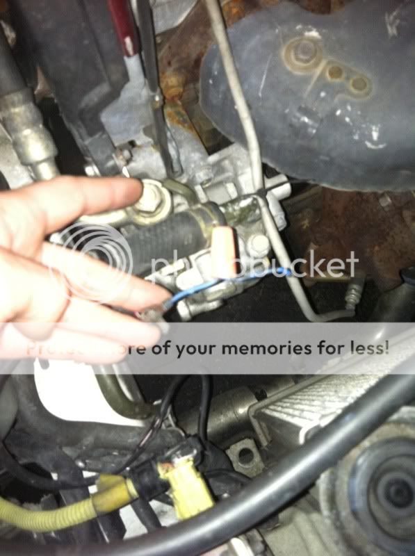 Help please! Blue power steering wire detatched? Cant find where it