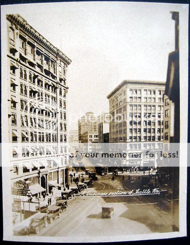 SEATTLE WA~1920s Downtown Business District ~ Photo  