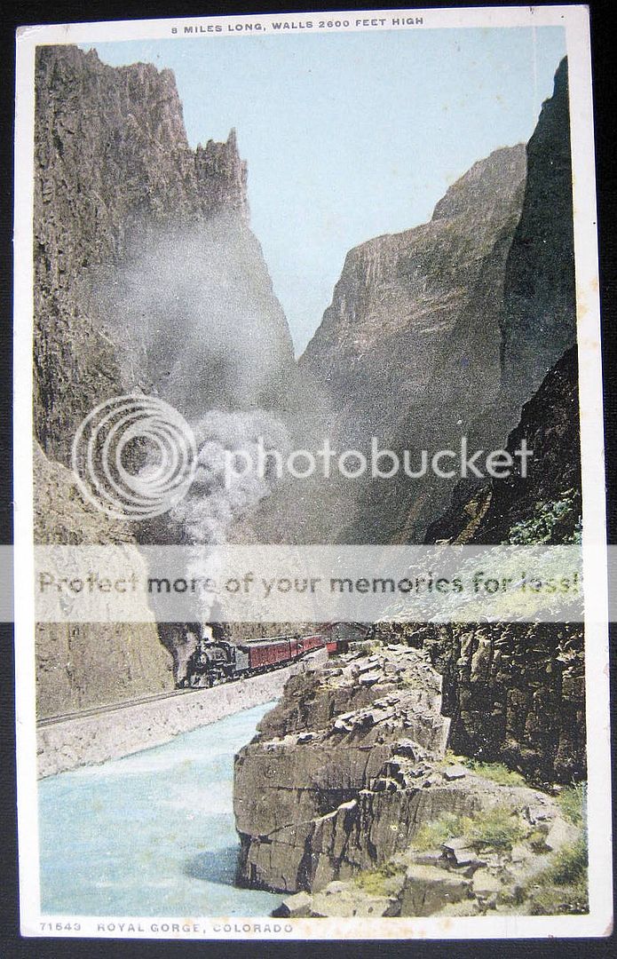 1900s Royal Gorge Colorado~ STEAM TRAIN SMOKING   