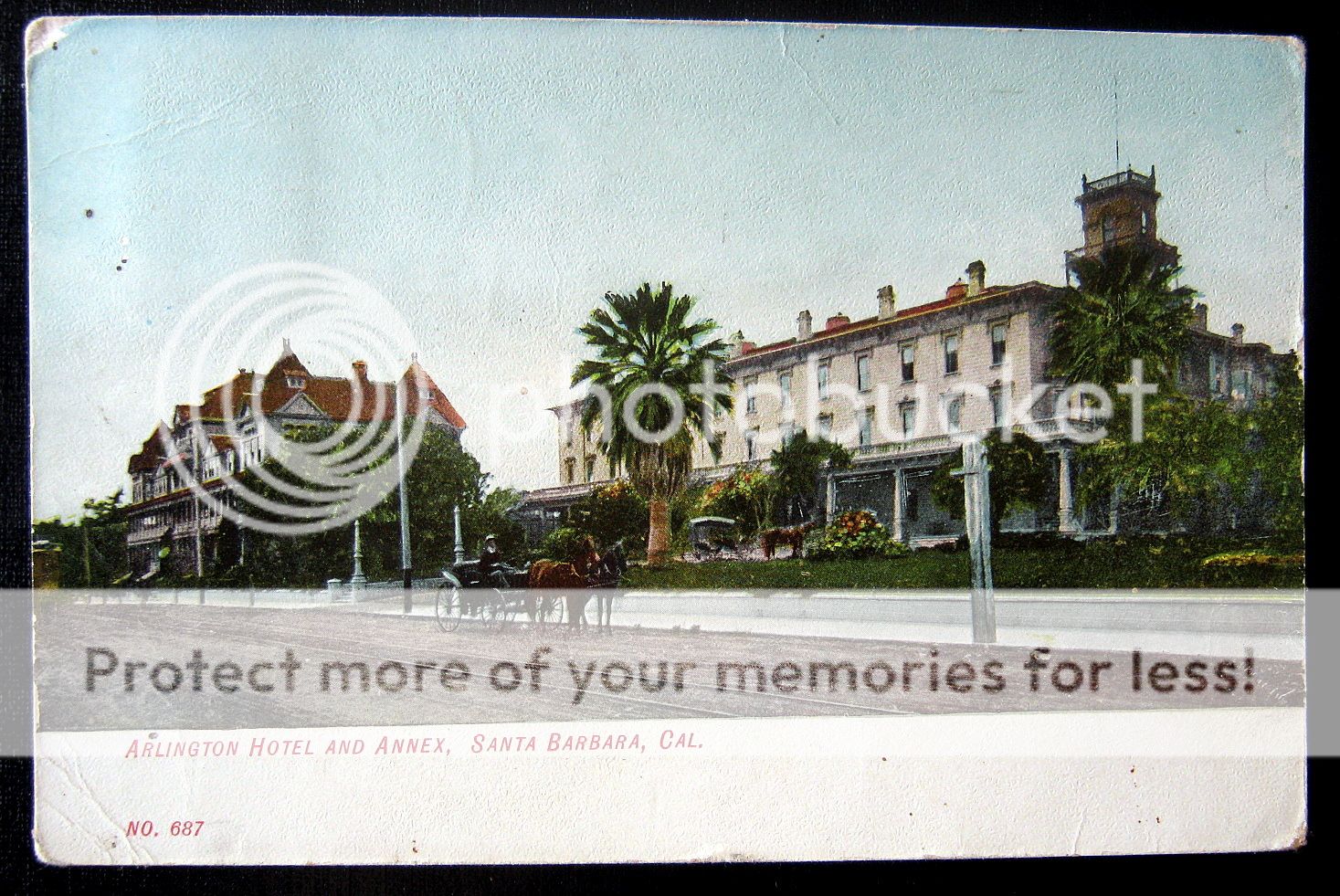 Santa Barbara CA~1906 ARLINGTON HOTEL ~ Horse Carriage  