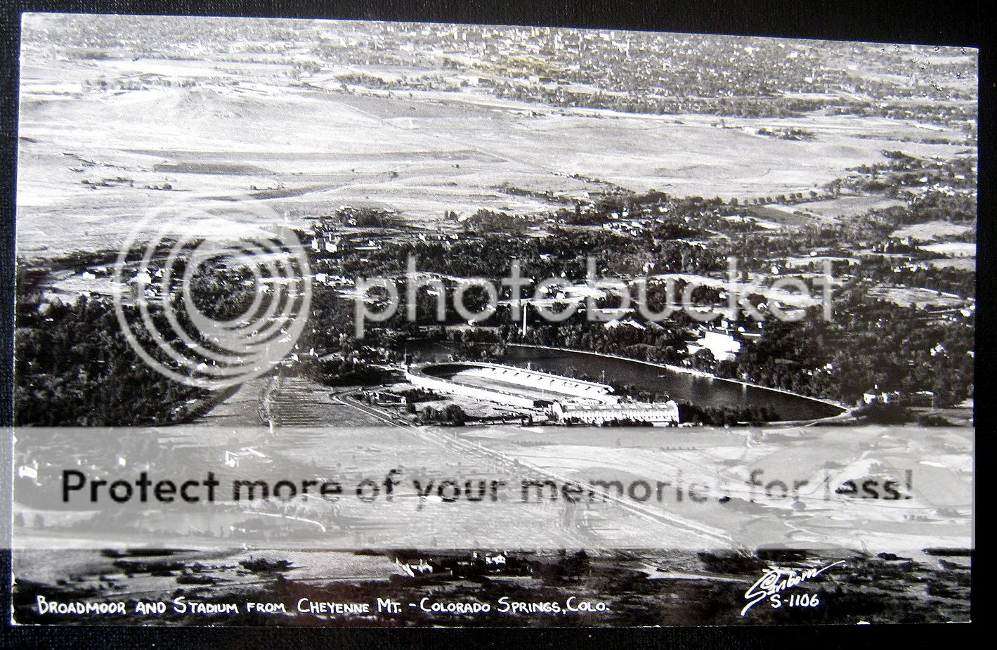 Colorado Springs CO~ Broadmoor and STADIUM~SANBORN RPPC  