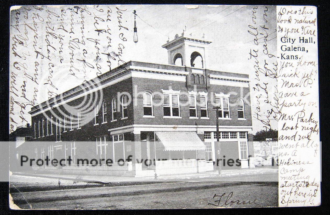 Galena Kansas~1900s CITY HALL ~ Old Street Light  