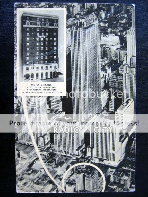 New York, NY~1947 HOTEL BRISTOL~RADIO CITY~West 49th St  