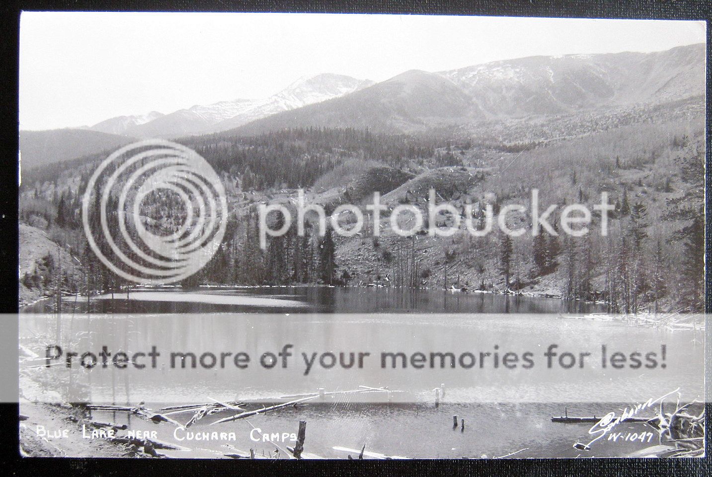 Cuchara CO~ Blue Lake near Cuchara Camps ~ SANBORN RPPC  