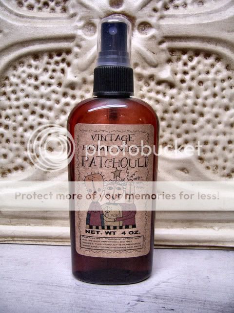 Holiday Scented Room Spray Patchouli Primitive Label  