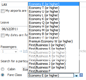 Economy Fare Class E on Advanced Booking Page - FlyerTalk Forums